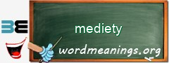 WordMeaning blackboard for mediety